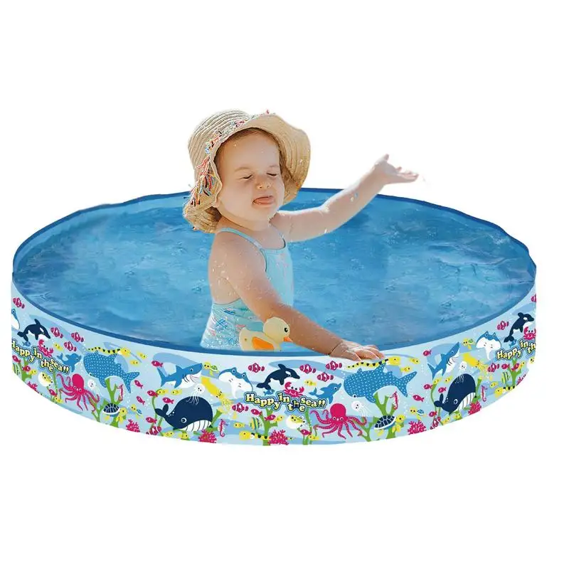 

Foldable Pool Instant Round Folding Swimming Pool Above Ground Swimming Play Pool Children's Hard Pool Indoor Outdoor Bathing