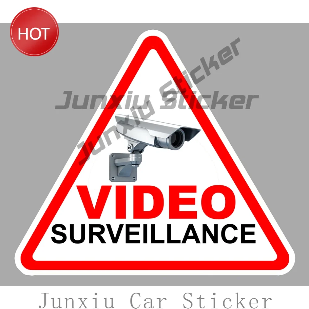 Video Surveillance Camera Protection Autocollant Pvc Sticker For Garage Locker Bumper Weather Resistant Creative Decal Decor