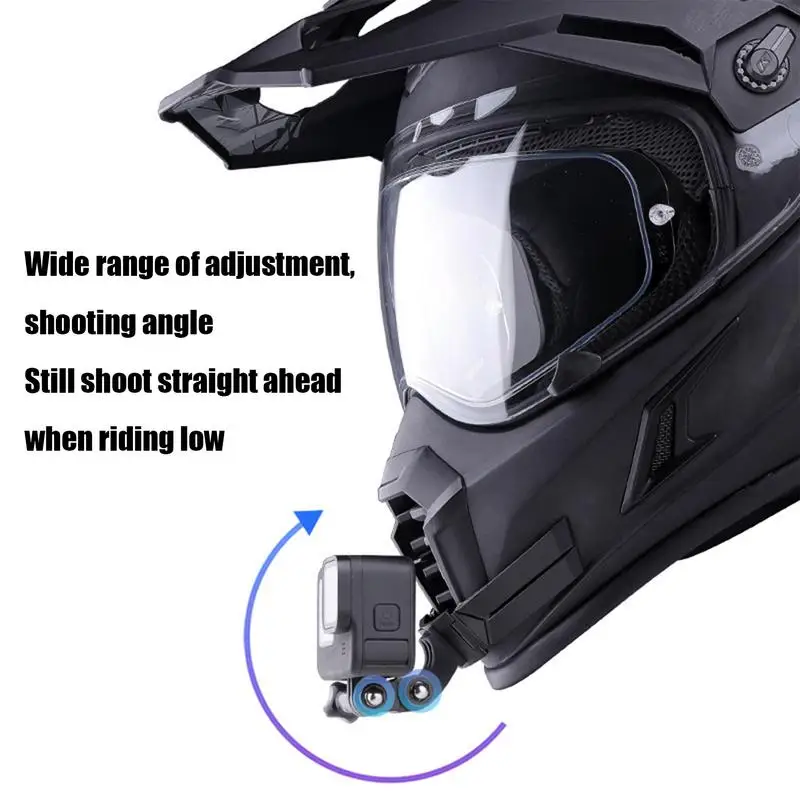 Motocicleta capacete Camera Bracket, suporte destacável, Holder peças de reposição, Shockproof Chin Mount Kit, acessórios