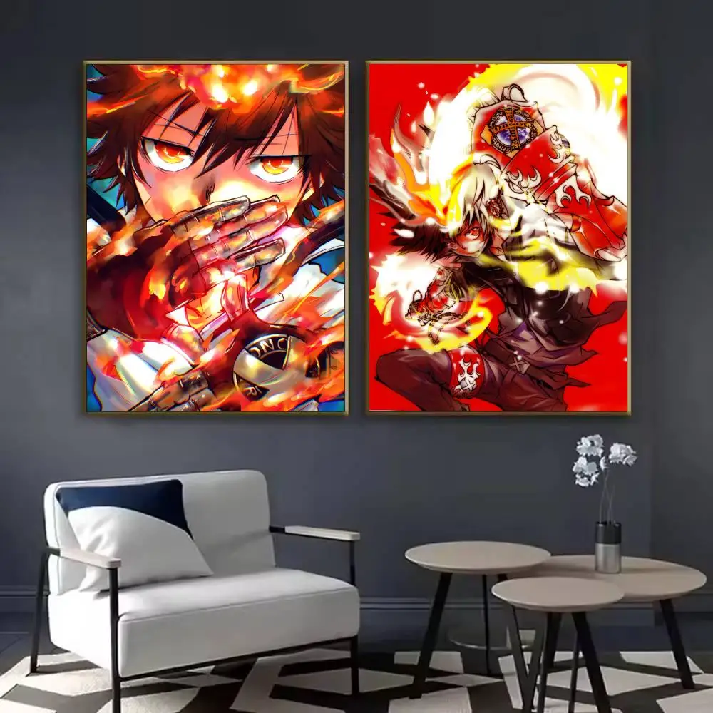 Anime H-HITMAN REBORN Poster Waterproof Sticky Wall Art Print For Bedroom Living Room Hallway Bar Home Decor