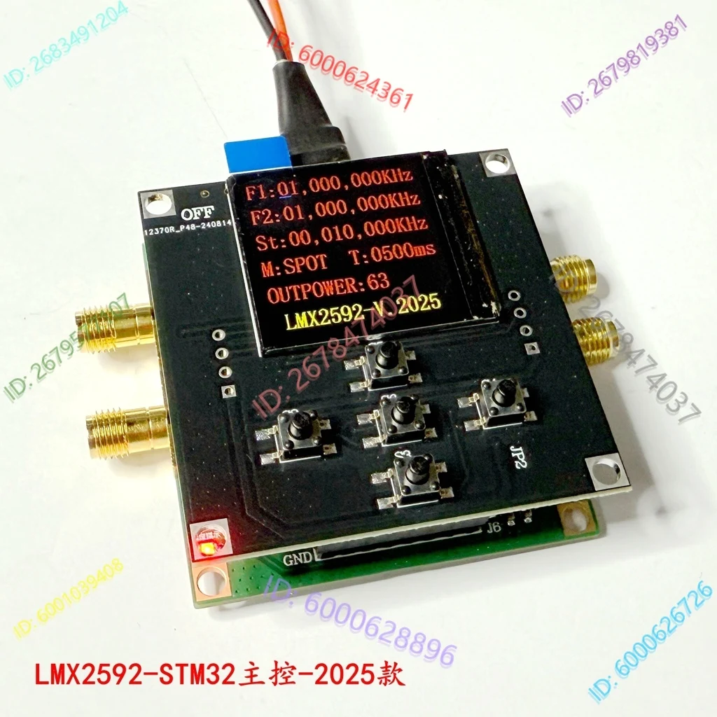 LMX2592 frequency source module, phase locked loop, low noise 10GHz broadband output, support with TFT master