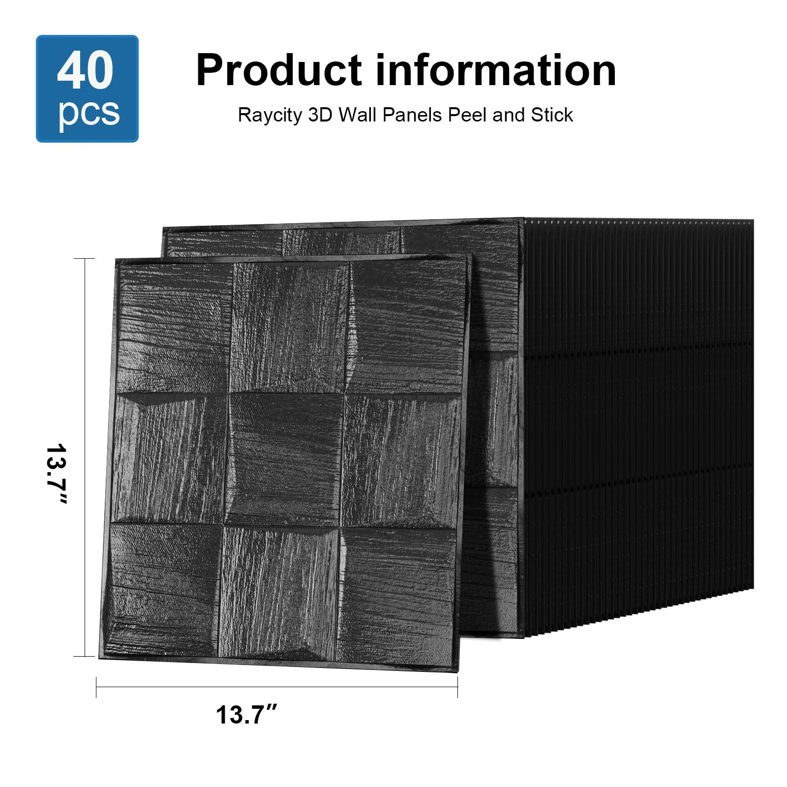 40PCS 3D Wall Panels Peel and Stick 13.7