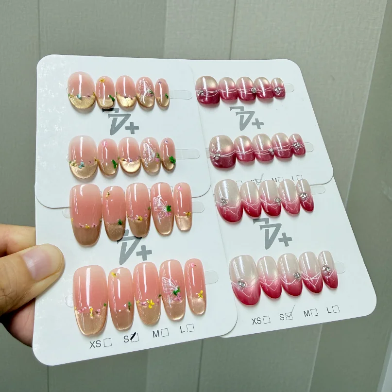 Mixed Patterns Handmade Wearable Press On Nails Random Shipment Reusable Full Cover Fake Nails DIY Manicure False Nail For Daily