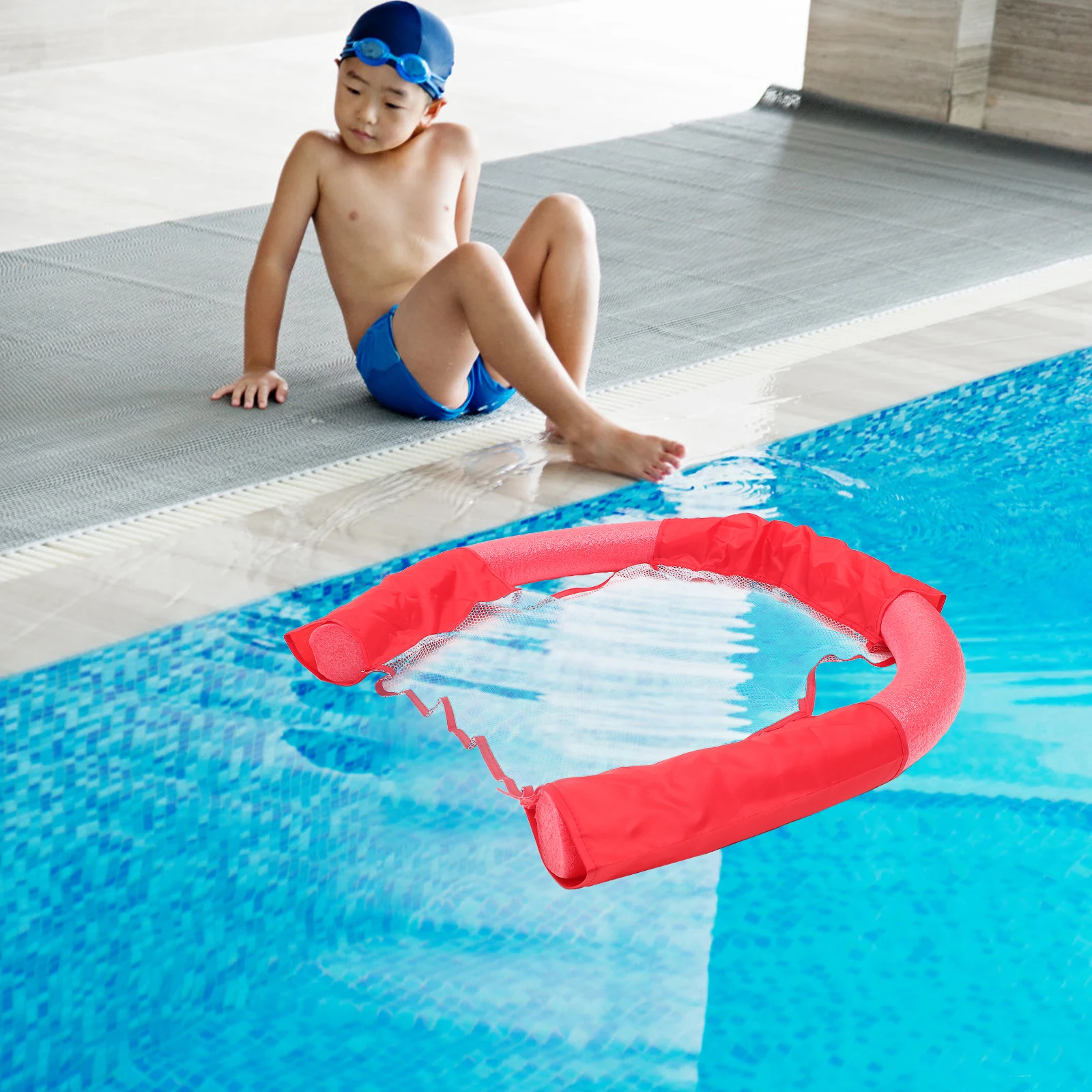 

6.5x150CM Floating Pool Chair Net for Adults Kids Swim Accessories Recliner Water Floating Seat Material