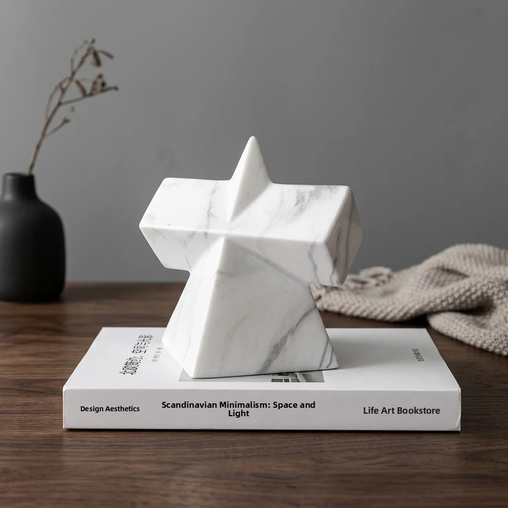 Modern Minimalist Ceramic Geometric Body Ornaments Display Shelf Office Decor Commercial Space North European Style Sample Room