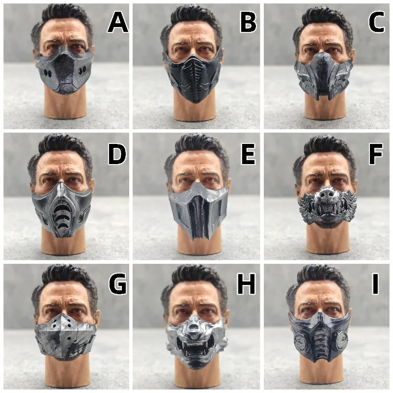1/6 Maßstab Wasteland-Stil Gasmaske Männlicher Soldat Punk-Stil Maske Modell für 12 Zoll Actionfiguren Körperzubehör