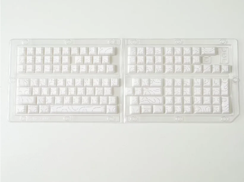 PBTfans X-RAY キーキャップ ABS カスタム白半透明キーボードキー