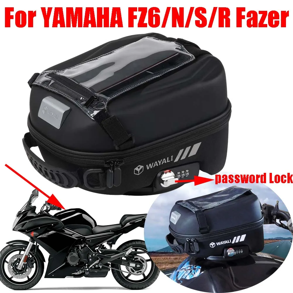 

For YAMAHA FZ6 FZ6R FZ6N FZ6S FZ 6 6S 6N 6R Fazer Accessories Tank Bag Storage Bags Luggage Tanklock Backpack GPS Navigation Bag