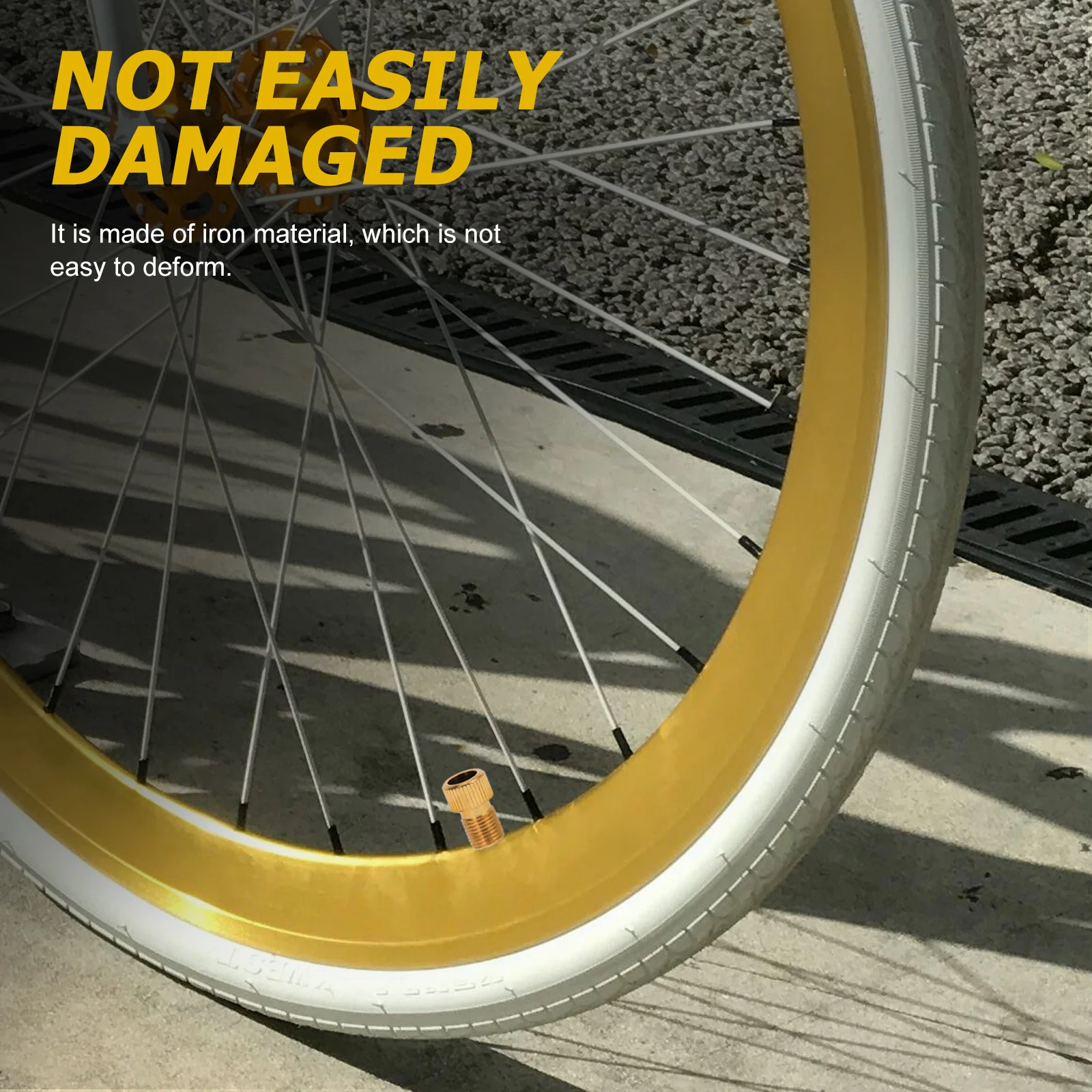 10Pcs to Bike Pump Adapters Durable Copper Plated Zinc Alloy Rubber 15cm Length Valve Connector