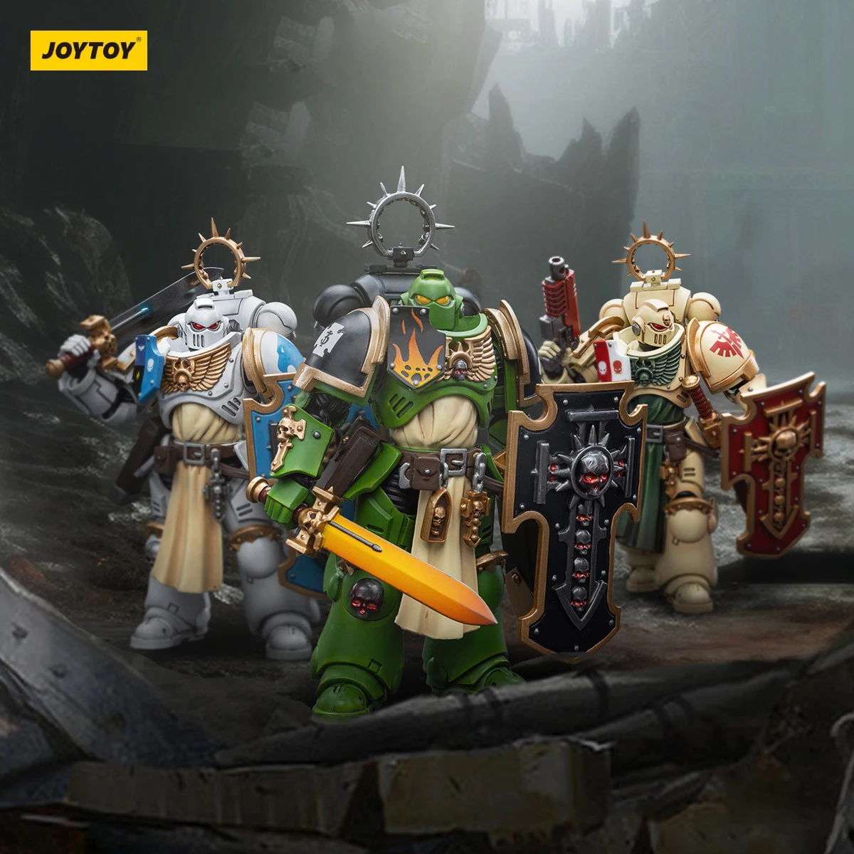 

JOYTOY 40K 1/18 Bladeguard Veteran Action Figure Dark Angels Salamanders White Consuls Character Model Collection