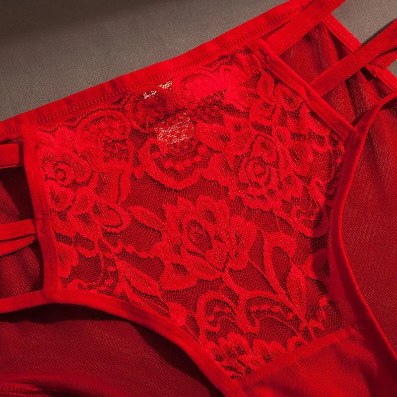 Pure Desire Women Underpants Sexy Lace Comfortable Pure Cotton Crotch Antibacterial Underwear Mid- Waist Triangle Pants New Gift - view 6