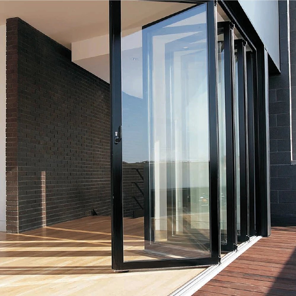 High-Quality US Standards Aluminum Folding Bifold Doors with Thermal Break Technology