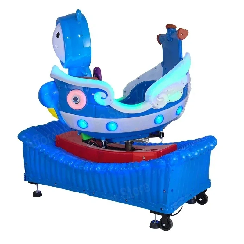 Coin-Operated Commercial Rotating Kiddie Ride Supermarket Square Electric Music