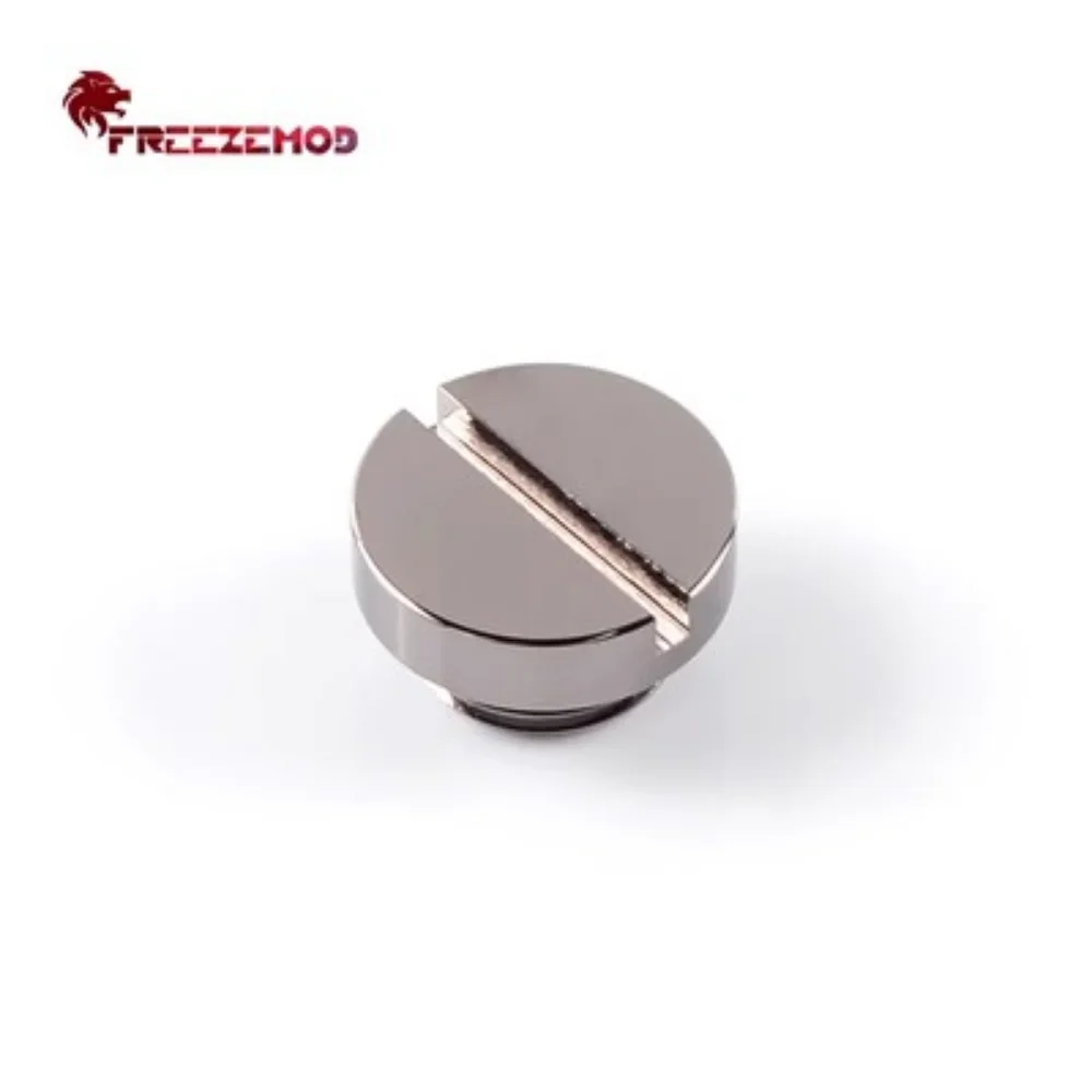 FREEZEMOD Brass End Plug Black/ Gun/ Silver Smooth Faced Water Stop Coin Shaped G1/4 Plug Water Cooling Accessory PC MOD GDT-YZ