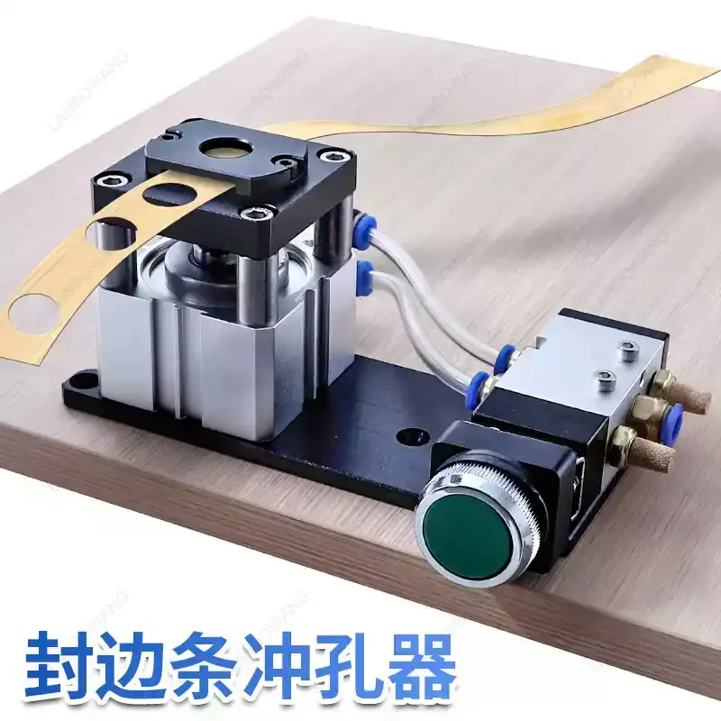 8mm/15mm Pneumatic Edge Banding Punch, Woodworking Round Hole Punching Machine with 0.4-0.6Mpa Air Pressure for Cabinet Board