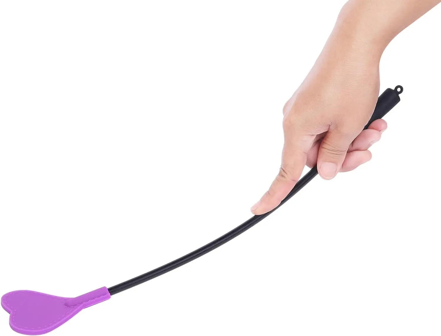 

14inch Skip a Beat Silicone Heart Riding Crop, Spanking Crops with Heart Slapper for Adults, Purple