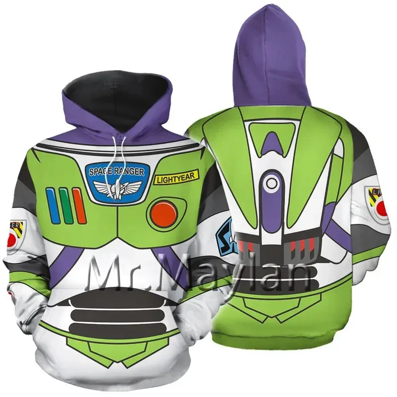 72ème Anime Cosplay 3D entièrement imprimé Buzz Lightyear veste hommes/femmes à capuche unisexe décontracté garçons Streetwear sweat pull Swea