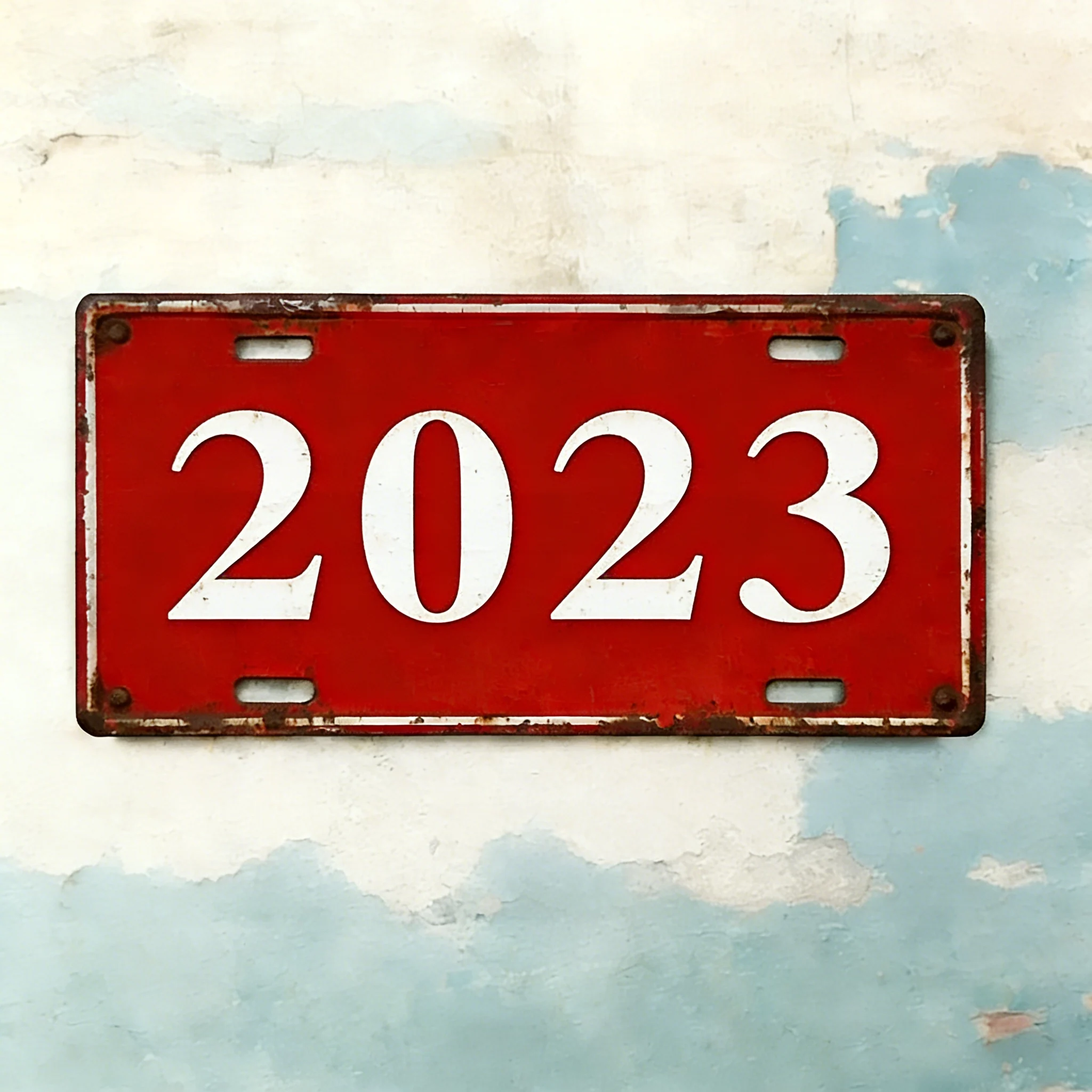 

Металлическая табличка HD 2023 в винтажном стиле, красная, с эффектом ржавчины, в виде номерного знака, для декора стен дома, бара, гаража