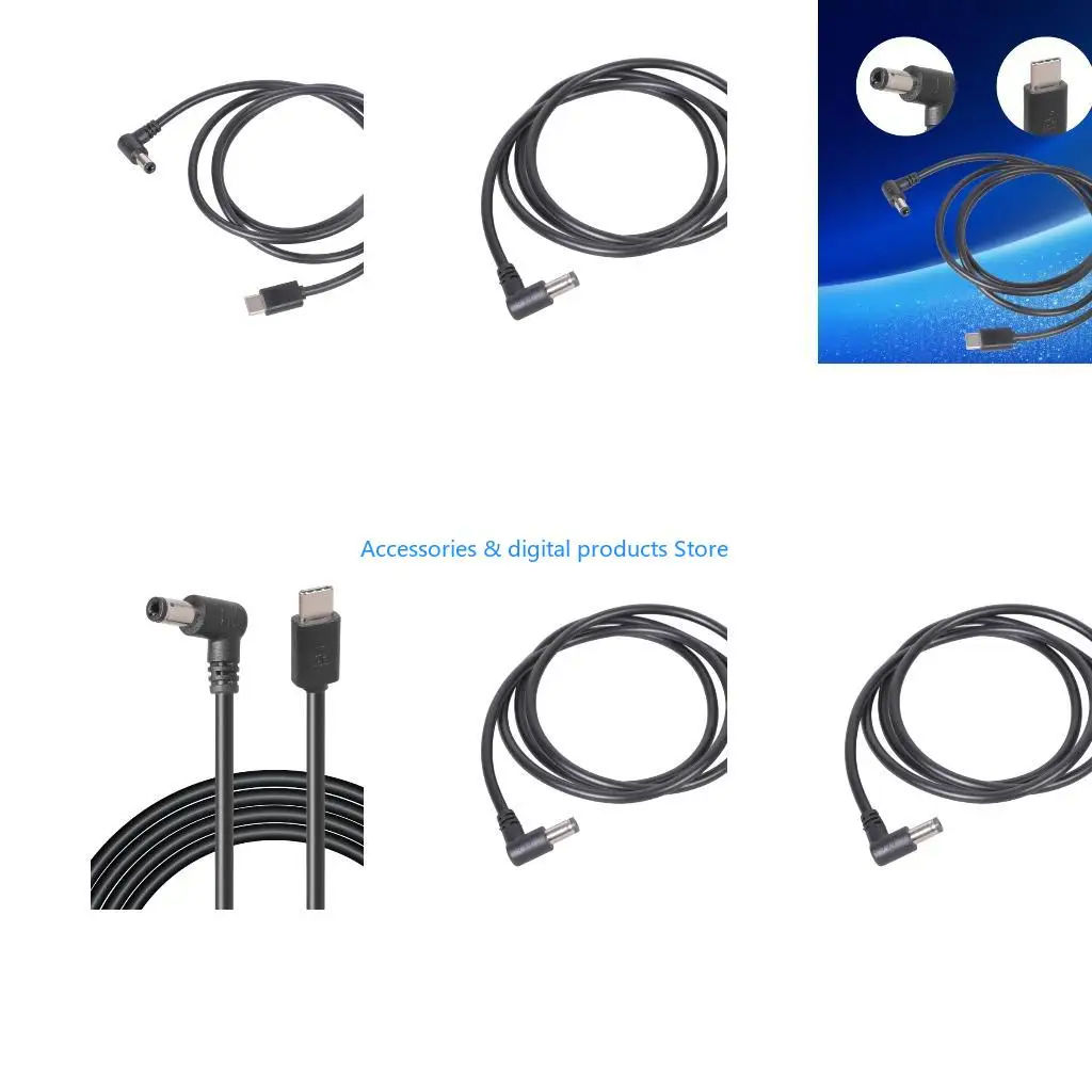 77JD DC5.5x2.5mm Power Cable USB C Triggers Compatible 9V 12V 20V For Broadcast Systems Devices