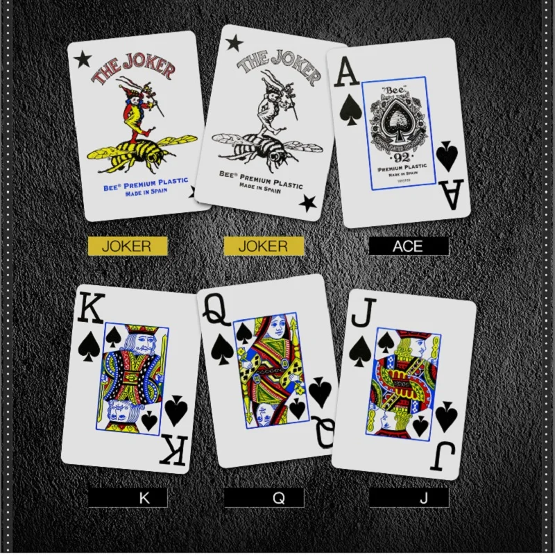 Plastic Bee Playing Cards Jumbo Index Deck Bridge Size Waterproof Card Games