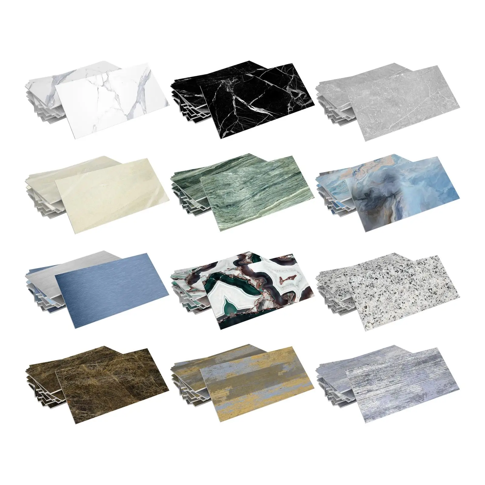 16 قطعة من ملصقات ورق الحائط الإسفنجية القابلة للإزالة لتزيين المنزل