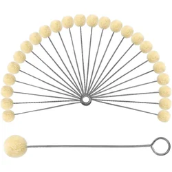 100pcs Care Tools Dye Wool Daubers Brush For Accessories Wool Ball Applicator Metal Handle Stain Brushes Dyeing Gluing