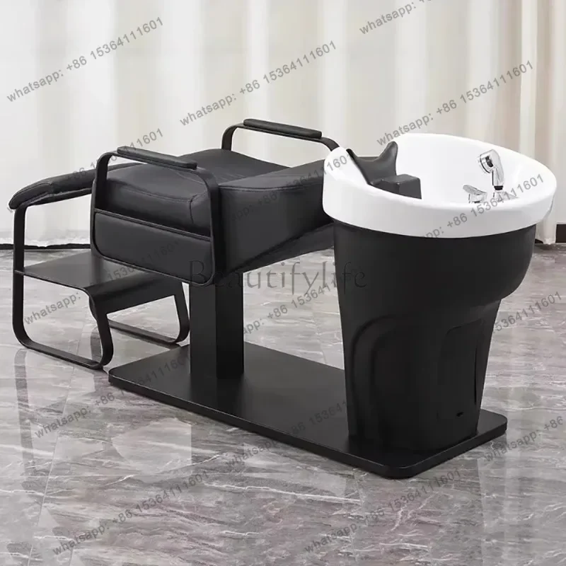 LSComfortable Simple Hair Shampoo Bed Modern Modern Fashion Shampoo Chair Wash Hair Trendy Portable  De Barbearia Furniture