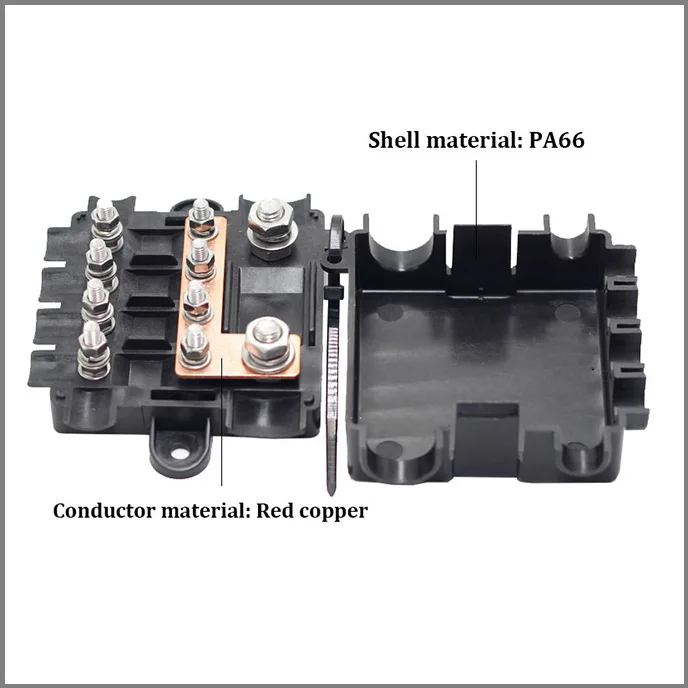 One in four out safety bolt type, fuse box holder, power protection, modified RV fuse box