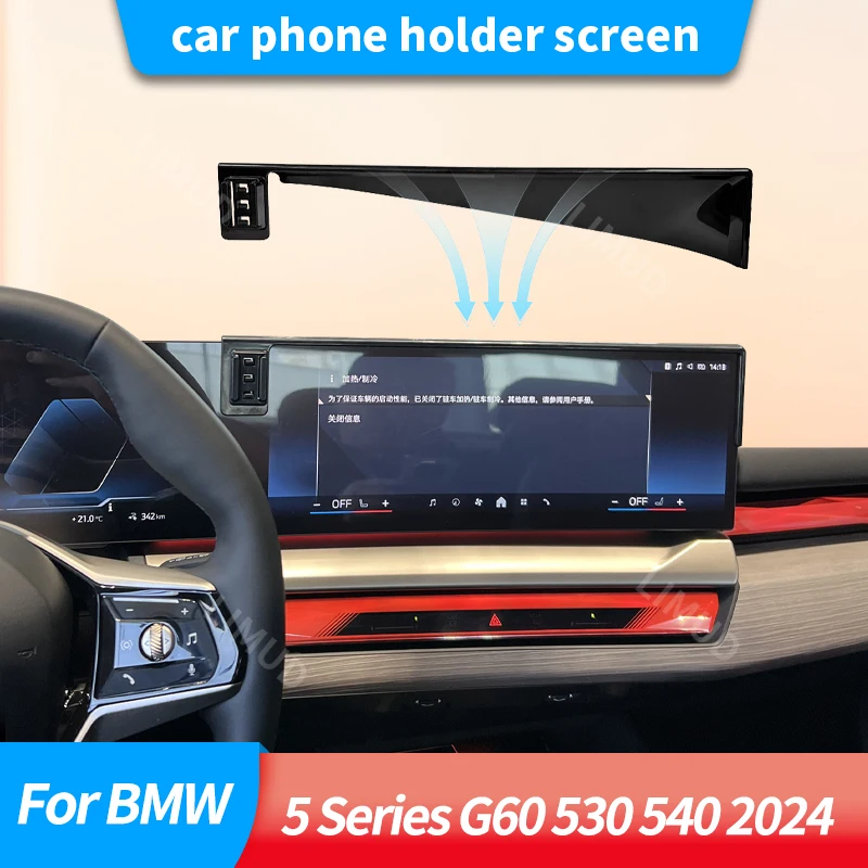 Car phone holder screen For BMW 5 Seres G60 530 540 2024 Clip Air Vent Magnet Mount for IPhone Huawei Samsung Xiaomi and so on