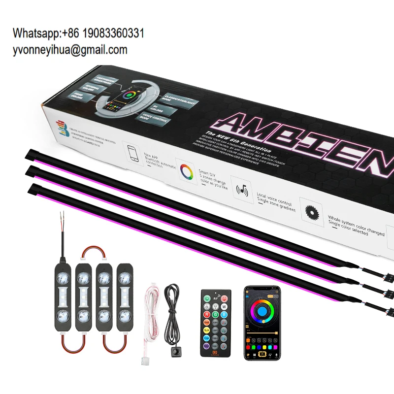 

For 'CARDI' K3 RGB App Controlled Model Car Roof Cold Line LED Light Strip Flashing Strobe Atmosphere Lights