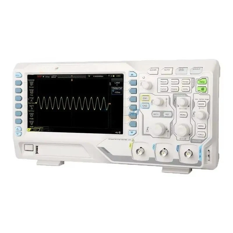 Portable 7-inch Touch Screen Digital Oscilloscope DHO804 with 4PCS 150MHz Probes 70MHz 4-Channel 12Bit High Resolution
