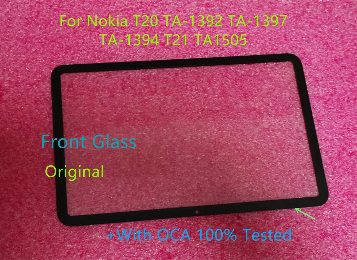 Tested New 10.4'' Inch For Nokia T20 TA-1394 TA-1392 TA-1397 T20 Front Glass Touch Screen Panel + Laminated OCA Glue