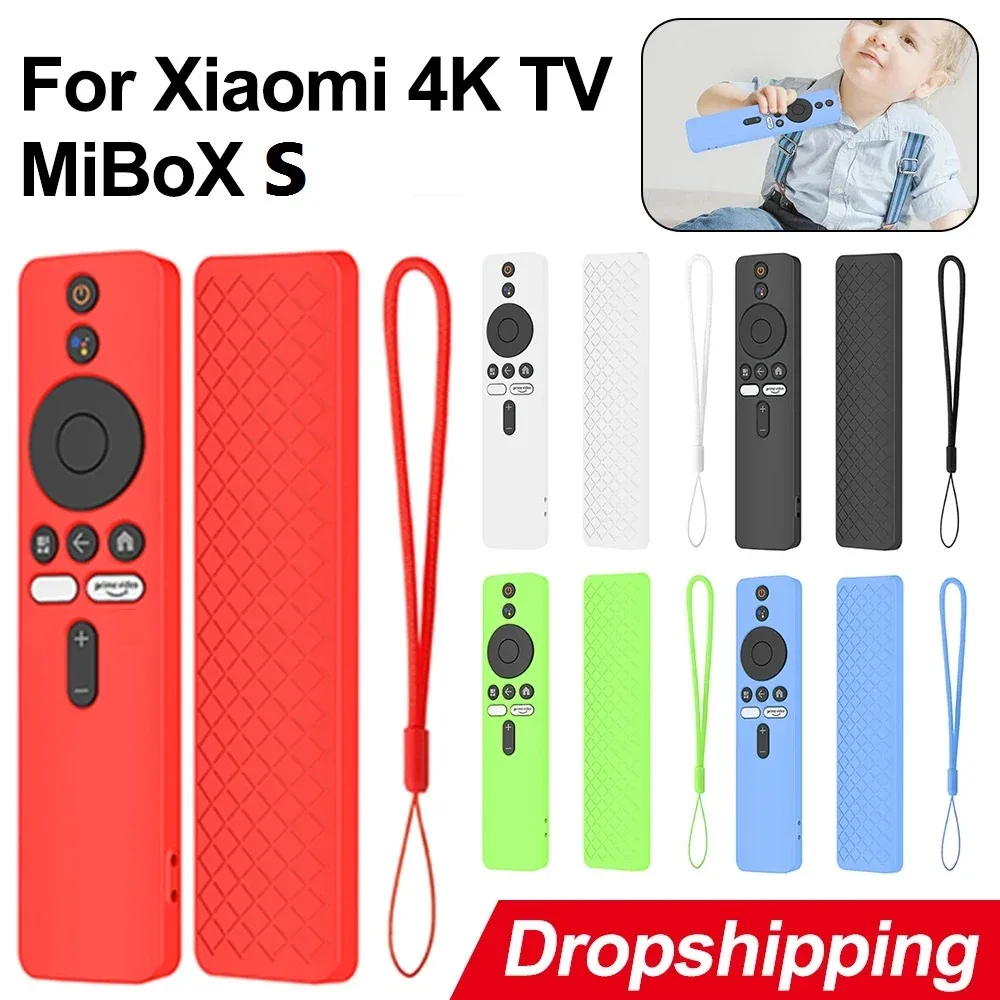 حافظة حماية من السيليكون لهاتف Xiaomi Mi TV Box S غطاء لجهاز التحكم عن بعد من السيليكون الناعم المقاوم للصدمات لهاتف Mi TV Stick 4K