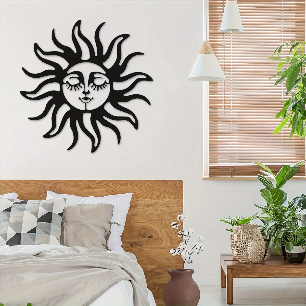 

Metal Sun Moon Home Decor Metal Wall Mounted Art Living Room Sculpture Moon Stars Home Wall Hanging Decoration Home Decoratio