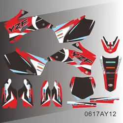 Full Graphics Decals Stickers Background Custom Number For YAMAHA YZ250F YZ450F YZ 250F 450F YZF 250 450 2006 2007 2008 2009