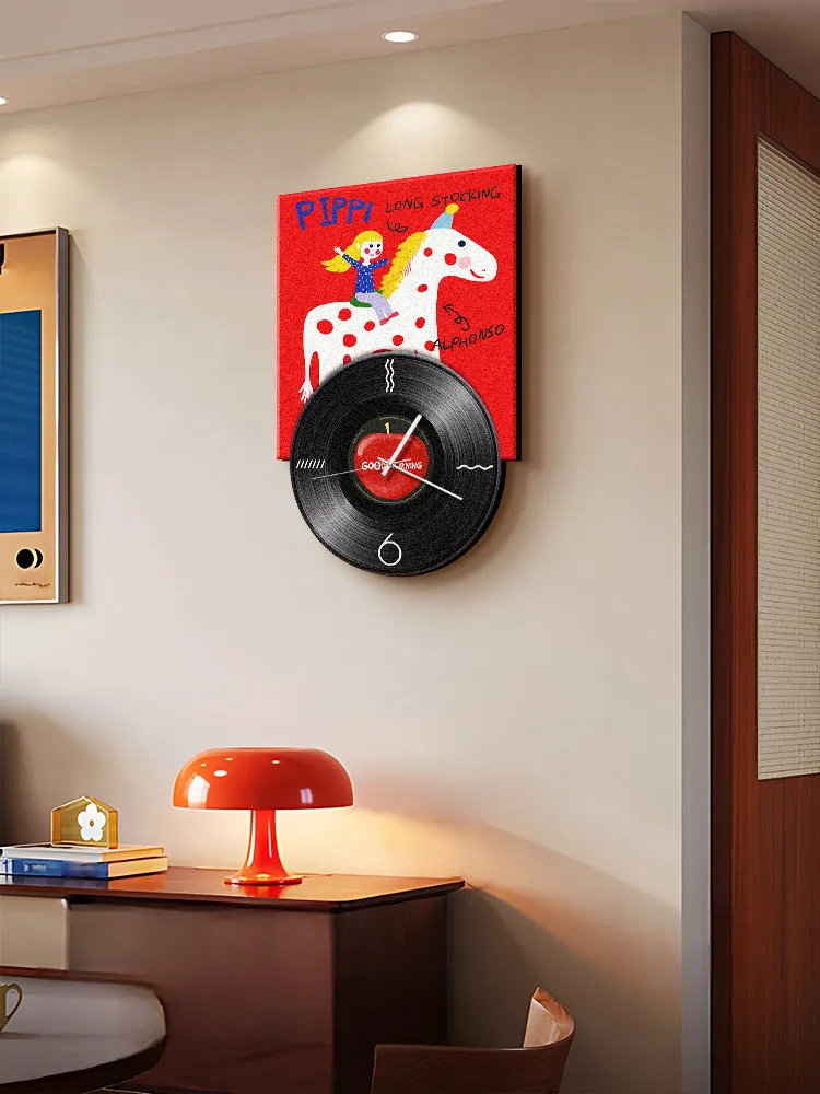 Medieval Dopamine Clock Wall Clock Living Room Cartoon Dining Room Wall Watch Creative Clock Wall High Sense
