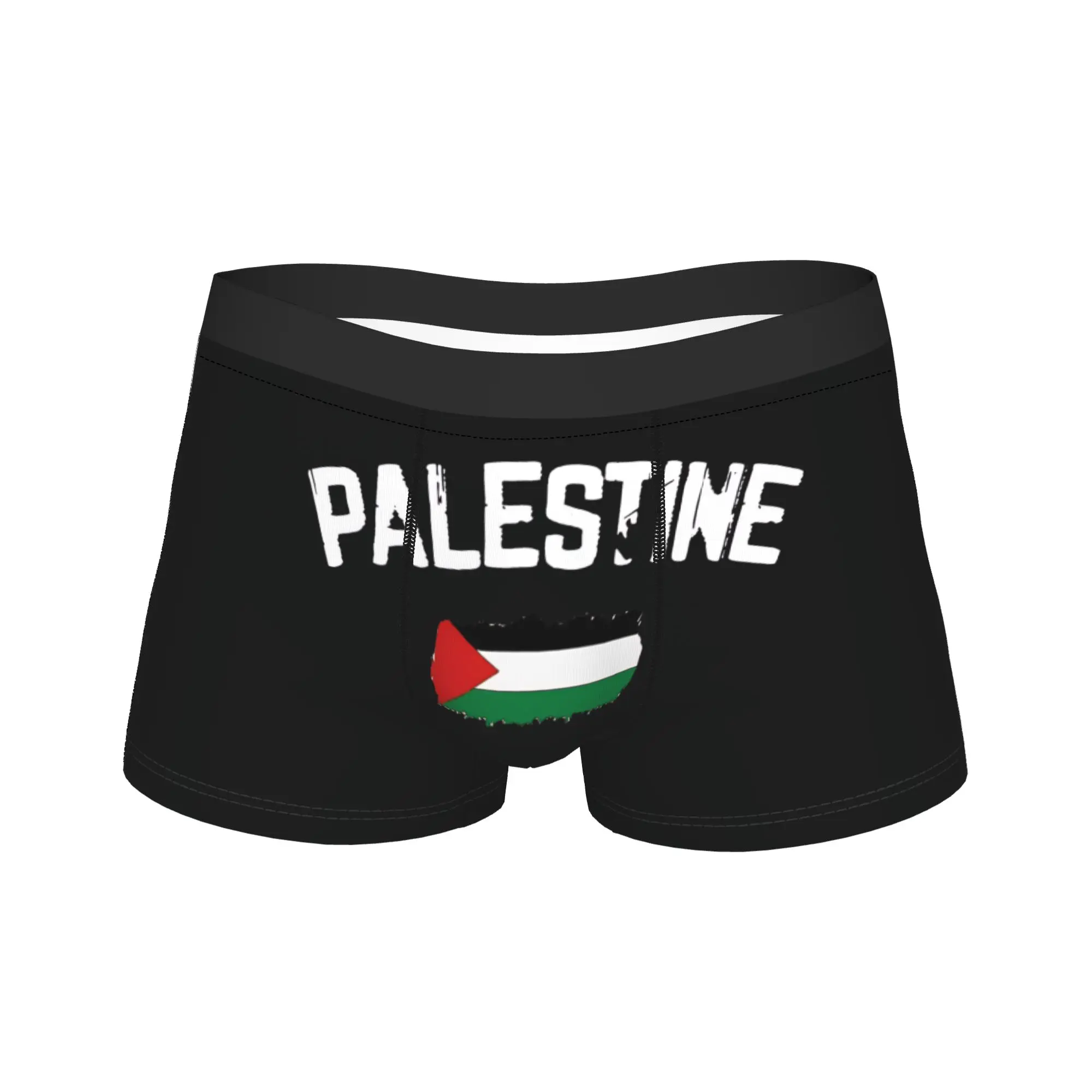 

Palestine Flag Palestinian Map Underwear Men Shorts Briefs Comfortable Boxershorts Quality Design Plus Size Underpants