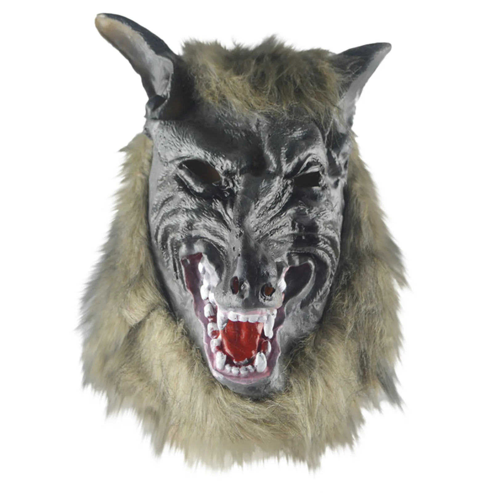 Creepy Wolf Costume Halloween Cosplay Wolf Mask Werewolf Claws Set Gloves Terror Devil Fancy Headdress Prank Props Wolf Headgear