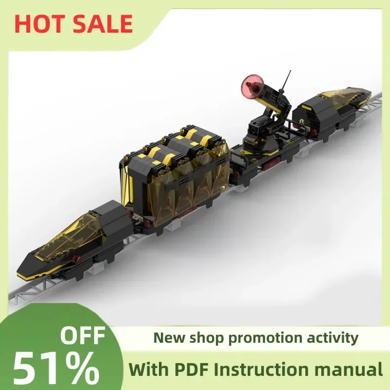 New 568Pcs Popular Space Technology Series Moc Blacktron Monorail Model Custom Puzzle Diy Creative Ideas Kid Toy Birthday Gift