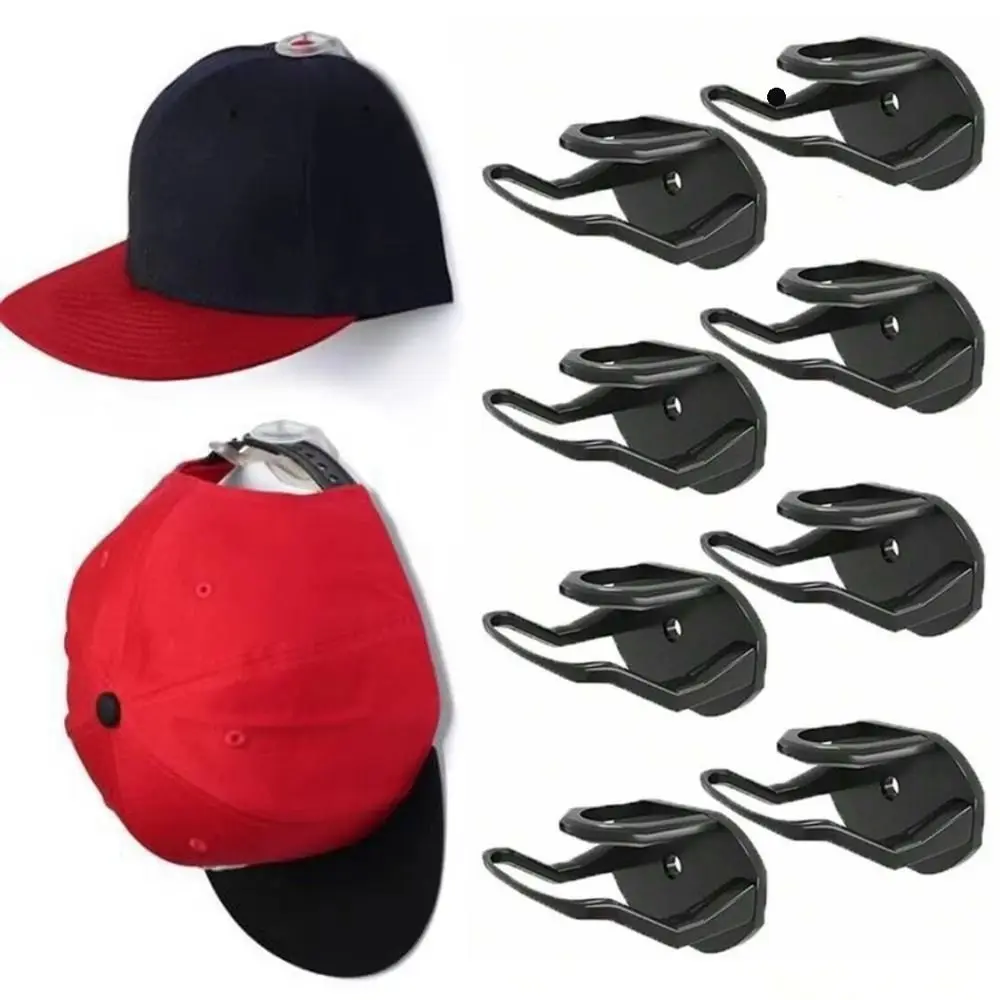 

Набор из 8 самоклеящихся крючков для хранения головных уборов, многофункциональный, без сверления, для бейсболок, минималистичный, пластиковый, съемный