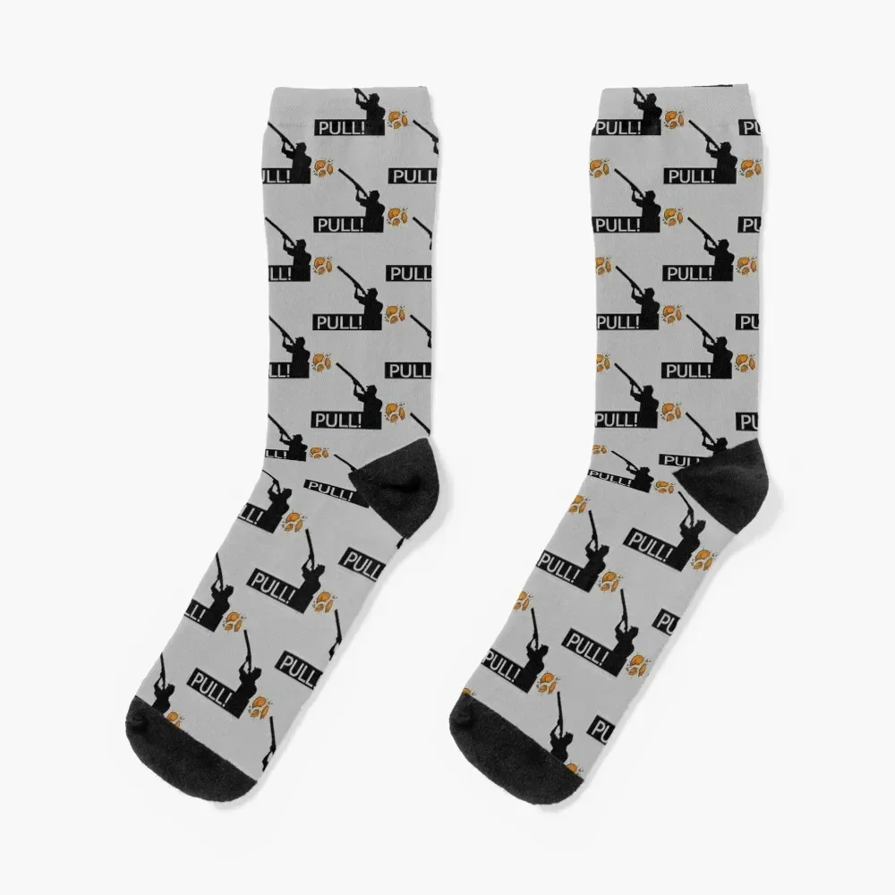 

Skeet Clay Shooting Pigeon Trap Bird Hunters PULL! Socks Toe sports with print gift Luxury Woman Socks Men's