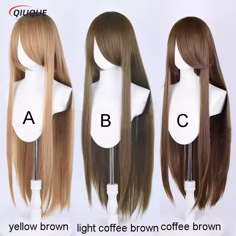 80 Colors 100cm Long Straight Cosplay Wig Anime Compatible Universal Omopinenet Heat Resistant Synthetic Hair Wigs + Wig Cap - Image 11