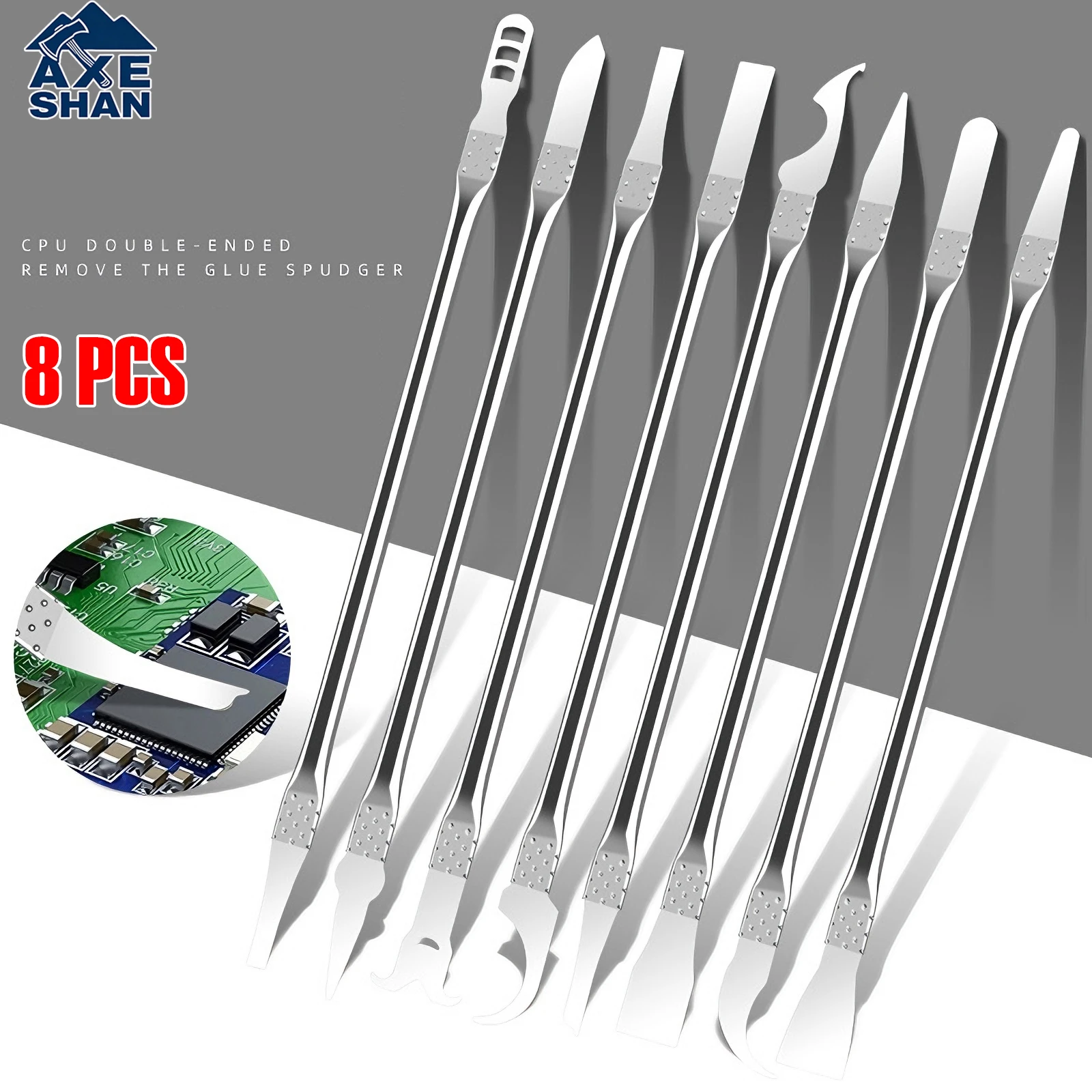 

CPU IC Dismantling Prying Knife Chip Glue Removal Crowbar for Phone Computer Motherboard Precision Repair Hand Tools Kit﻿ 8pcs