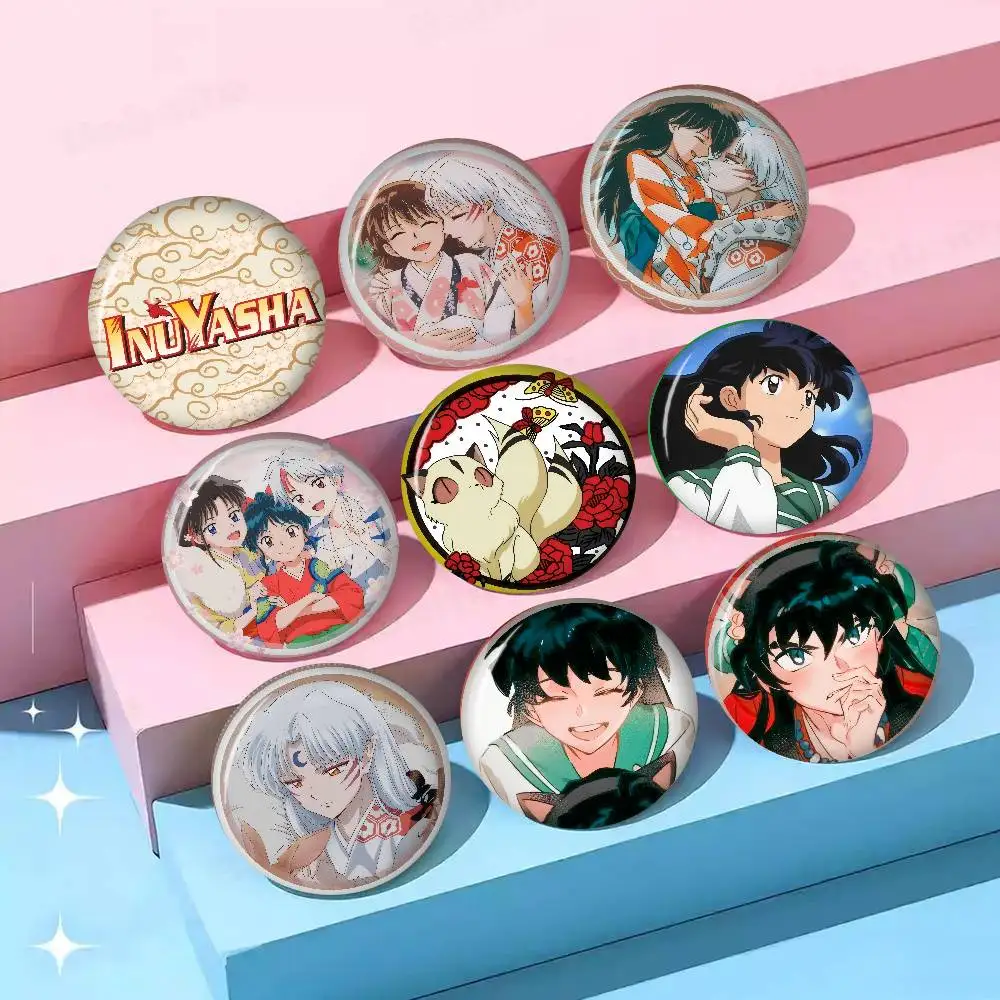 Anime i-Inuyasha cool  Anime Brooches Cute Cartoon Badge Jacket Jeans Lapel Pin Gift Accessorie