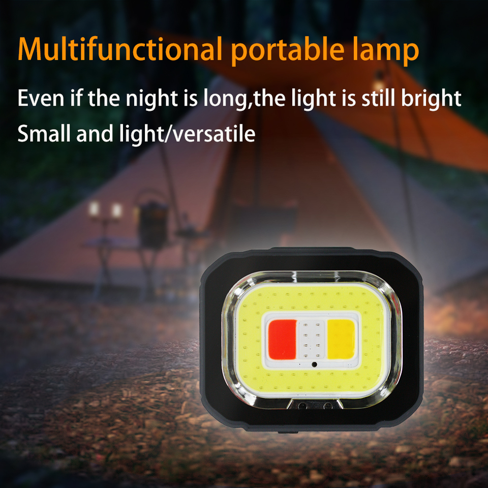  Portable Headlamp Multifunction Lighting Regulation Portable Outdoor COB Small Light with Clip and Magnetic Function for Outdoor 