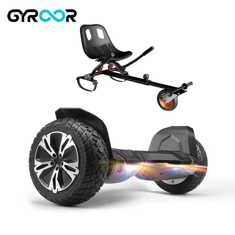 2021 Wholesale Hoverkart Hoverboard Self Balancing Scooter Sports Three Wheel Hoverkart Smart Go Kart free shipping