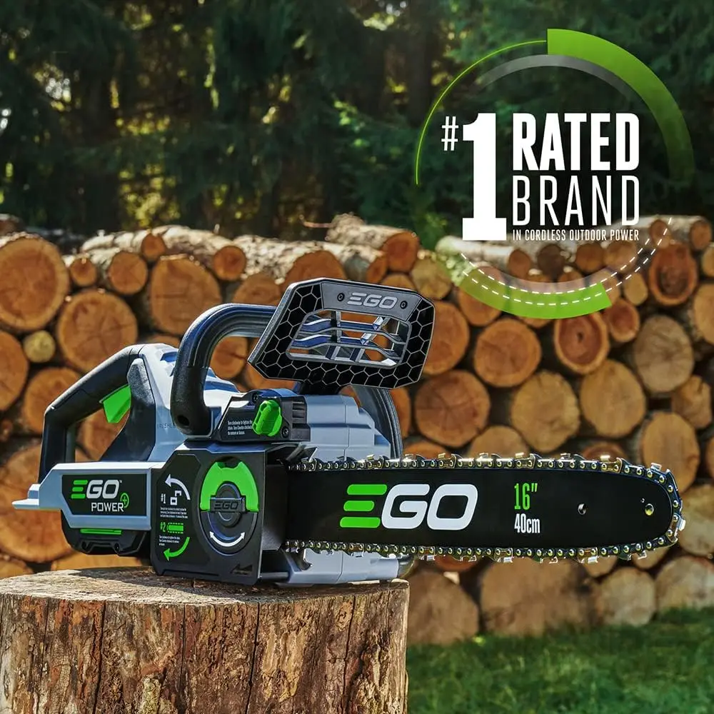 CS1611 16-Inch 56V Lithium-ion Cordless Chainsaw - Battery and Charger Included IPX4-rated Weather-resistant Construction