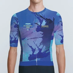 Aogda Bicycle Clothing Men,Short Sleeve Performance Road Bike Jersey,Lightweight Breathable Cycling Jersey,Maillot Ciclismo