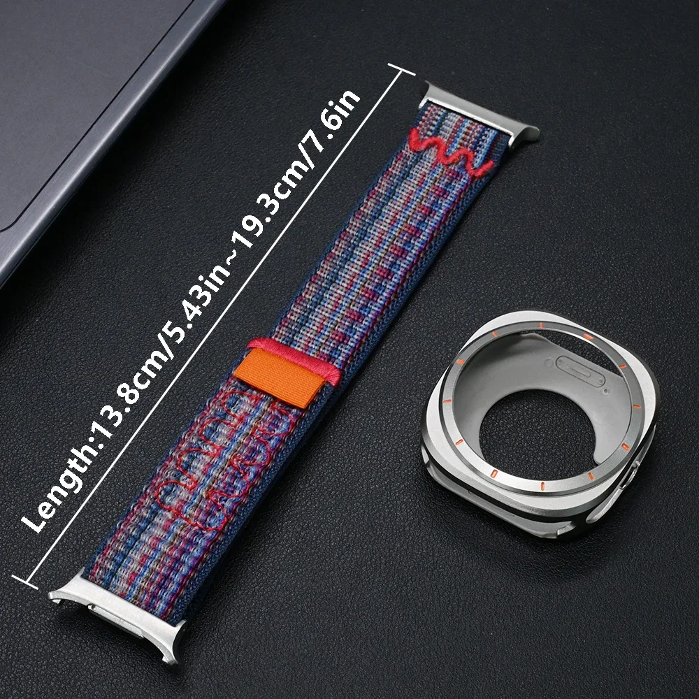 Ремешок без GAPS Trail Loop для Samsung Galaxy Band Ultra 47 мм, нейлоновый спортивный ремешок + чехол для Galaxy Ultra, замененный браслет, аксессуары