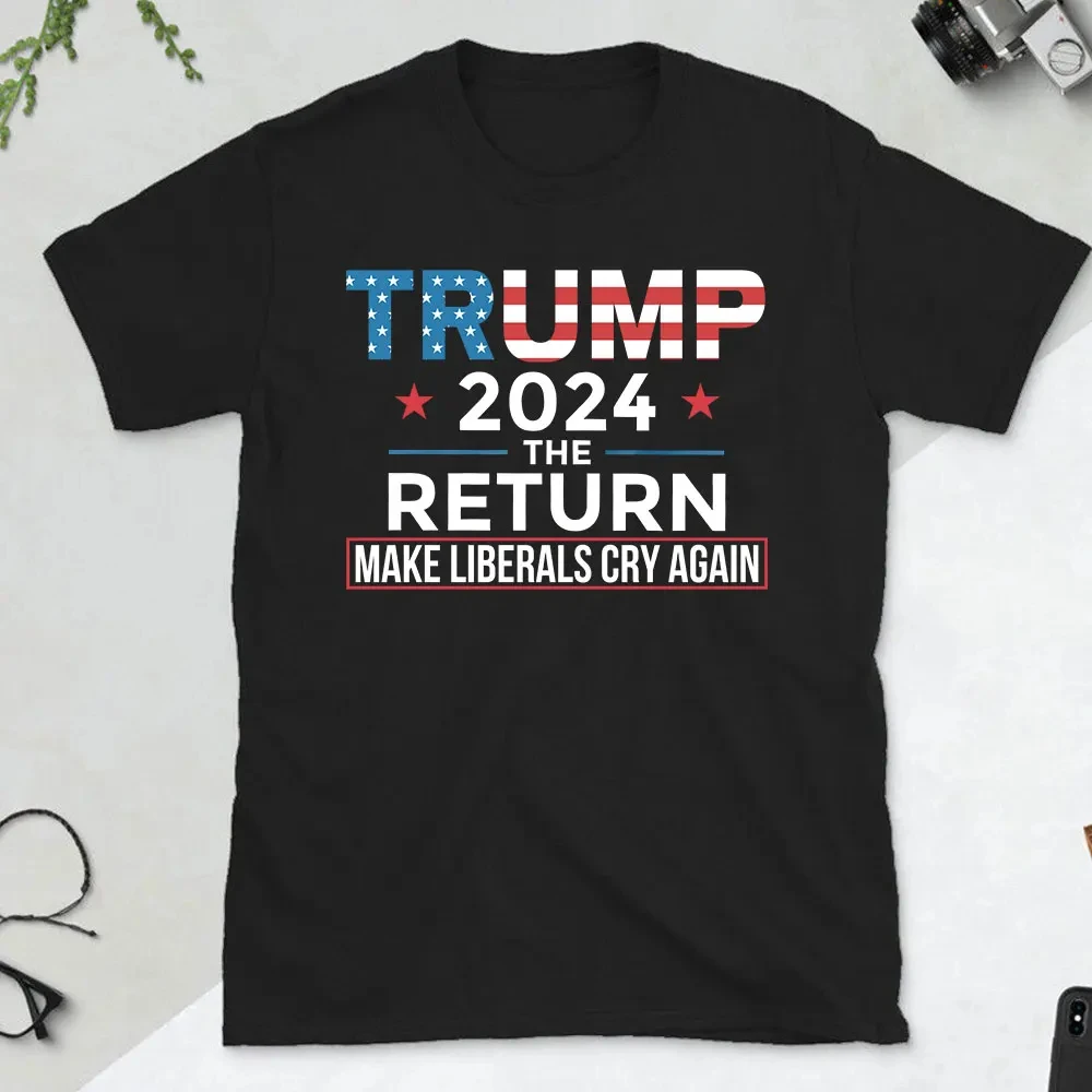 Funny Trump Shirt Funny Political Shirt Trump More Work Cotton Fashion T-Shirt Create More Work Summer Casual Cotton Top